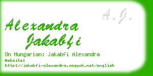 alexandra jakabfi business card